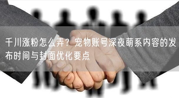 千川涨粉怎么弄？宠物账号深夜萌系内容的发布时间与封面优化要点