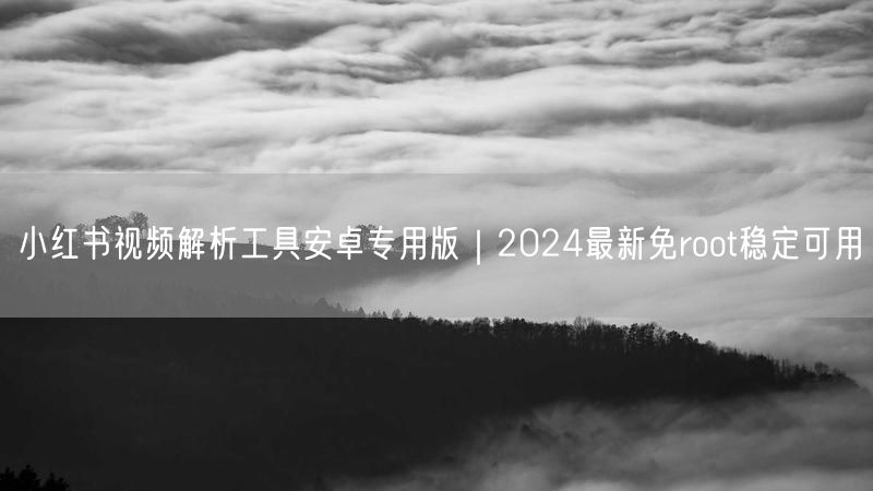 小红书视频解析工具安卓专用版｜2024最新免root稳定可用