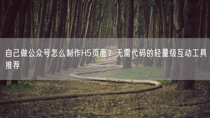自己做公众号怎么制作H5页面？无需代码的轻量级互动工具推荐