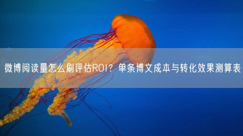 微博阅读量怎么刷评估ROI？单条博文成本与转化效果测算表