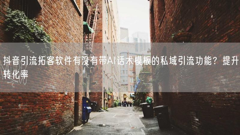 抖音引流拓客软件有没有带AI话术模板的私域引流功能？提升转化率
