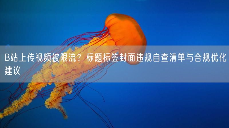 B站上传视频被限流？标题标签封面违规自查清单与合规优化建议