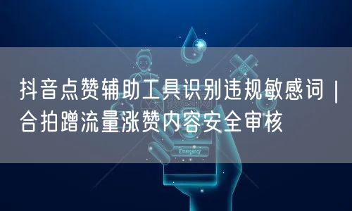 抖音点赞辅助工具识别违规敏感词｜合拍蹭流量涨赞内容安全审核
