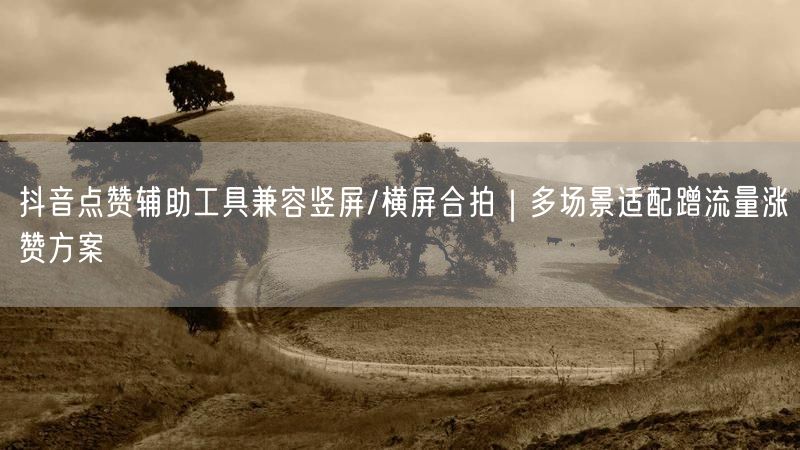 抖音点赞辅助工具兼容竖屏/横屏合拍｜多场景适配蹭流量涨赞方案