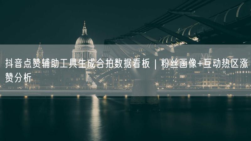 抖音点赞辅助工具生成合拍数据看板｜粉丝画像+互动热区涨赞分析