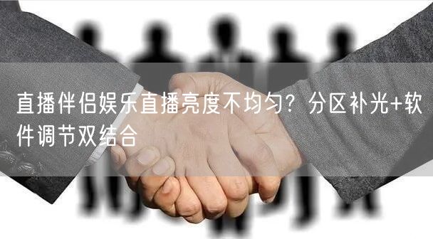 直播伴侣娱乐直播亮度不均匀？分区补光+软件调节双结合