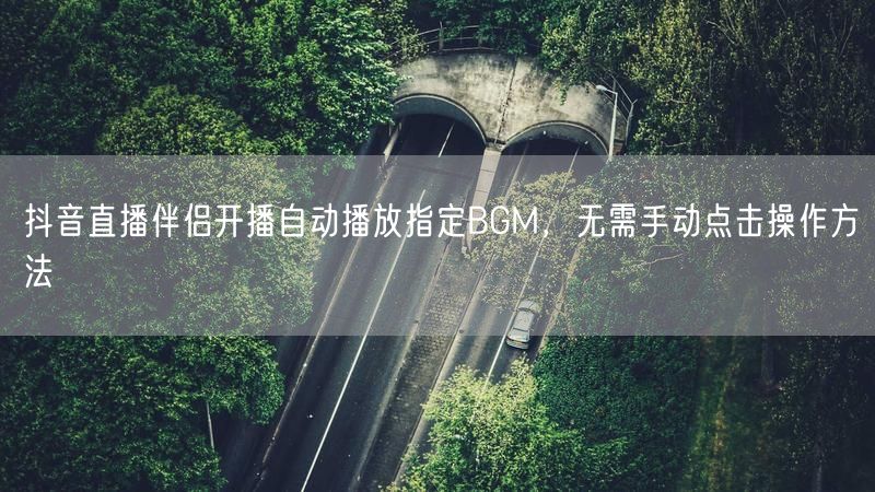 抖音直播伴侣开播自动播放指定BGM，无需手动点击操作方法