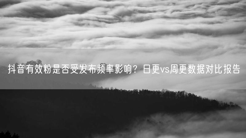 抖音有效粉是否受发布频率影响？日更vs周更数据对比报告