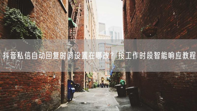 抖音私信自动回复时间设置在哪改？按工作时段智能响应教程