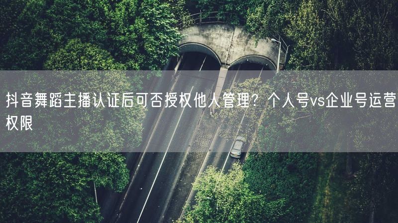 抖音舞蹈主播认证后可否授权他人管理？个人号vs企业号运营权限